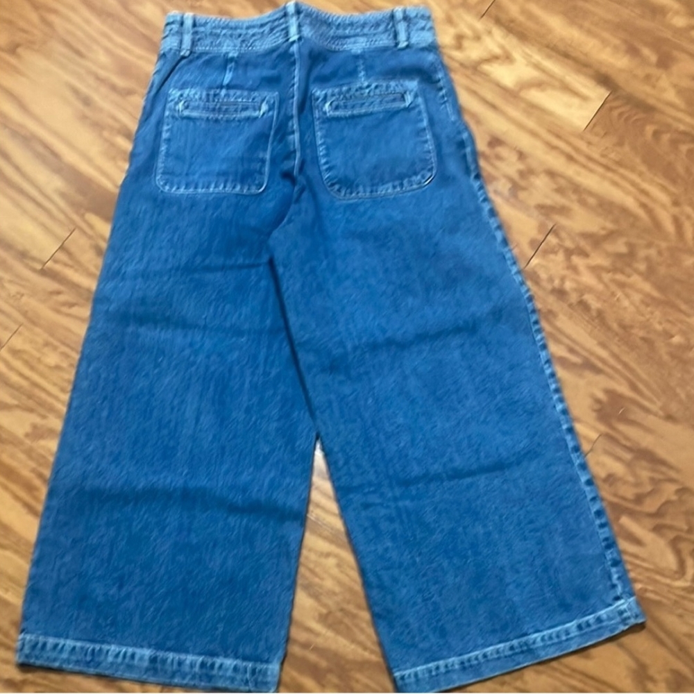 Free People Wide-Leg Blue Jeans - Picture 2 of 5